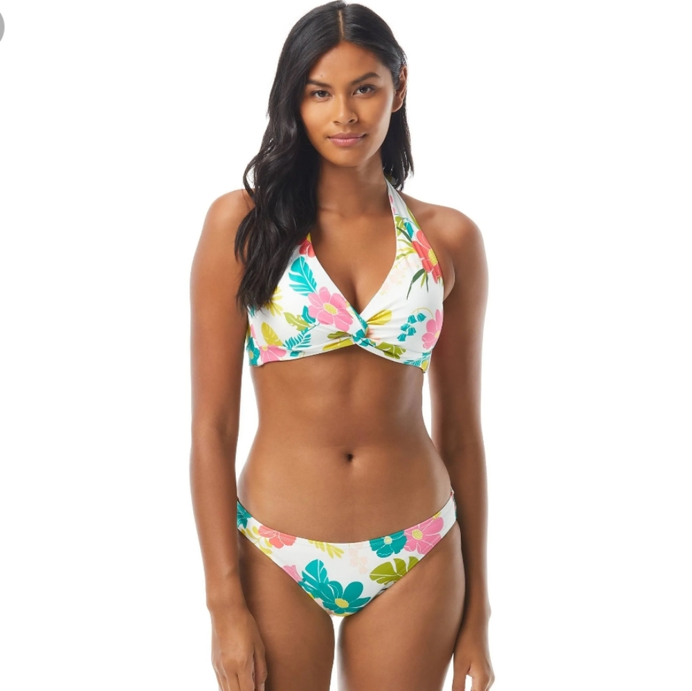 Kate Spade Tropical Floral Knotted Halter Bikini Set